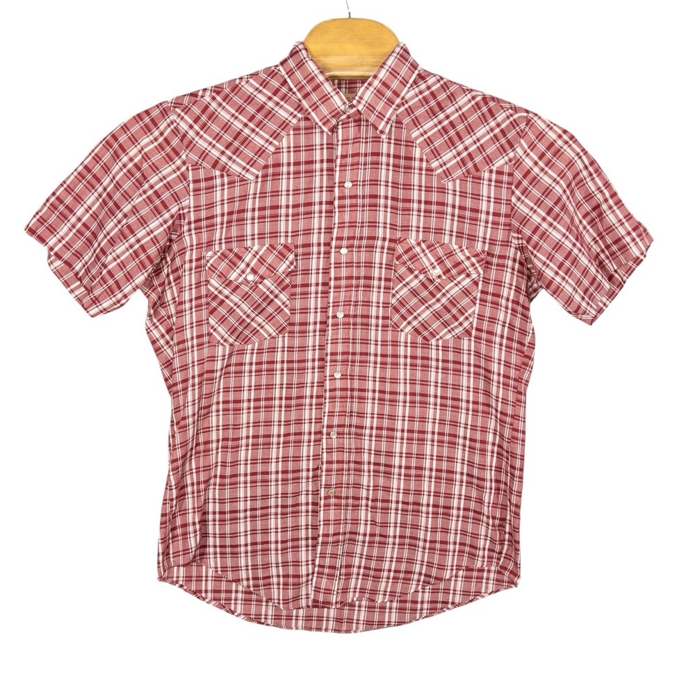 Vtg Sand And‎ Sage Pearl Snap Western Plaid Shirt Mens Large Rodeo Southwestern